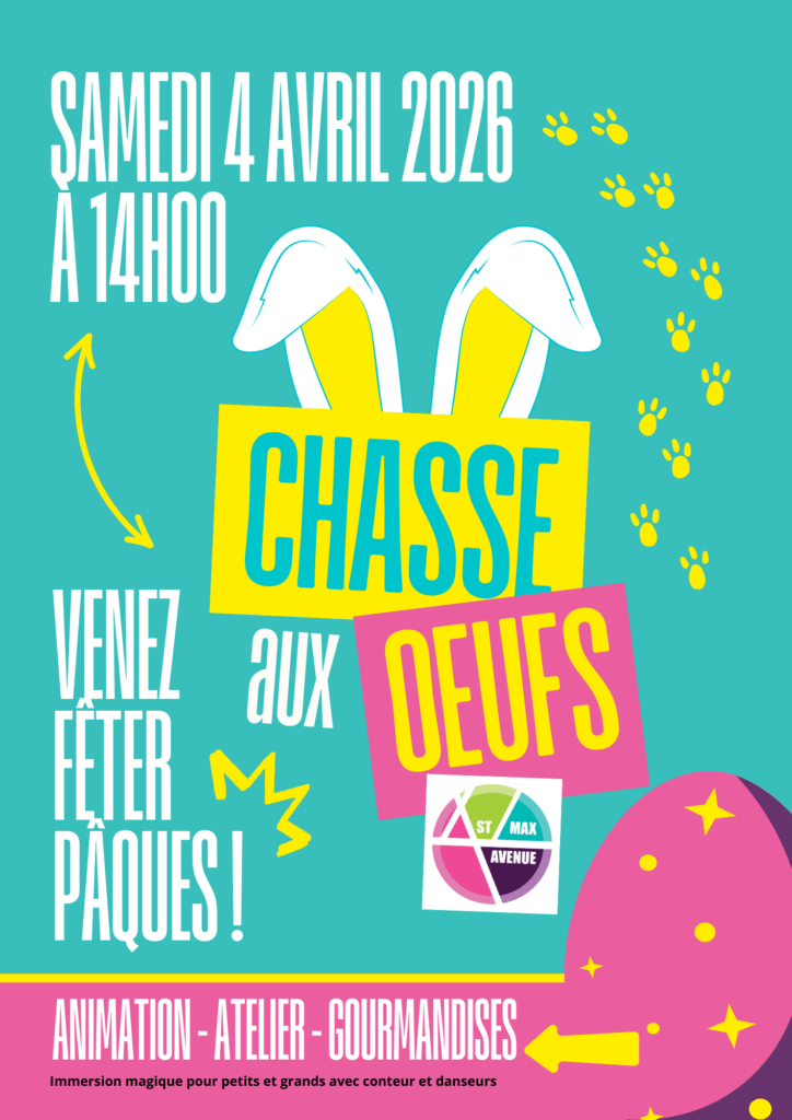animation de Pâques à Saint Max Avenue. Chasse aux oeufs géante