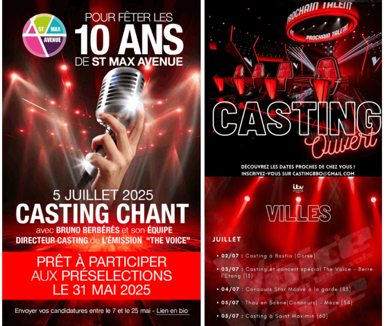 St Max Avenue : présélections pour le casting de chant